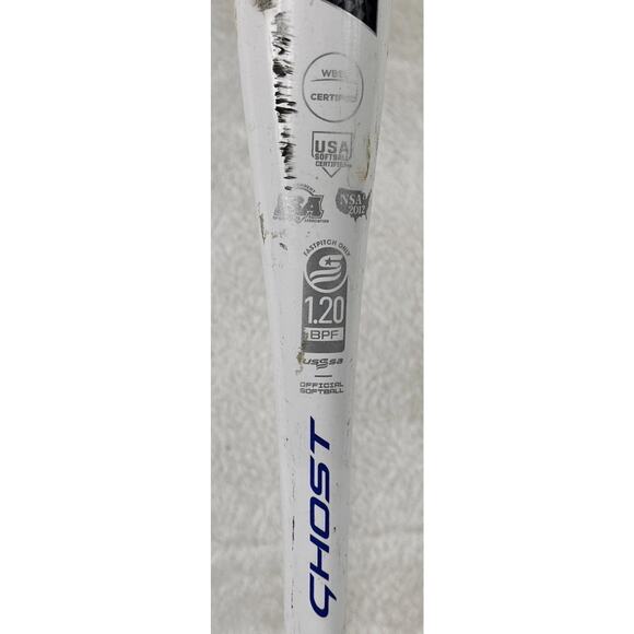 Easton Ghost Fast Pitch FP22GHY11 White 29" 18 Oz -11 Preowned Used Grip - Picture 3 of 6